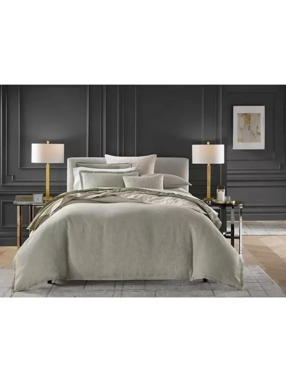 Hotel Collection Refraction Duvet Cover Set Queen Dusty Agate MSRP $475